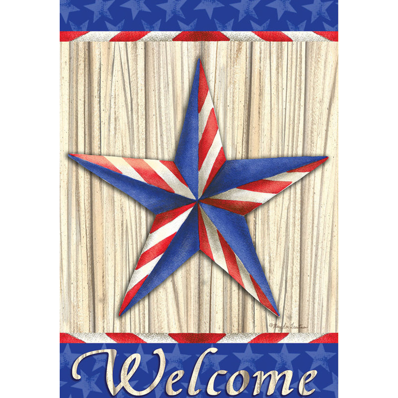 Drapeau patriotique de jardin Barnstar