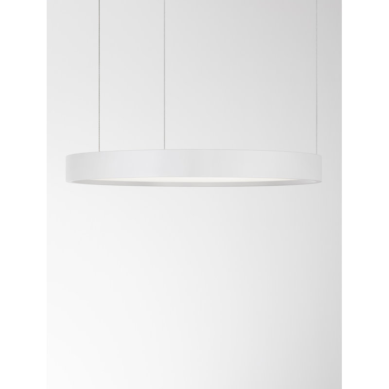 1 - Light White LED Wagon Wheel Pendant