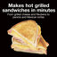 Machine à sandwich de luxe, assiettes antiadhésives, 700 watts, acier inoxydable et noir, 25415PS