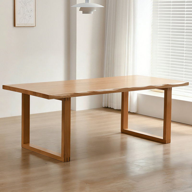 Table de salle à manger moderne Modern Burlywood, H 29,53 po x L 78,74 po x l 31,5 po
