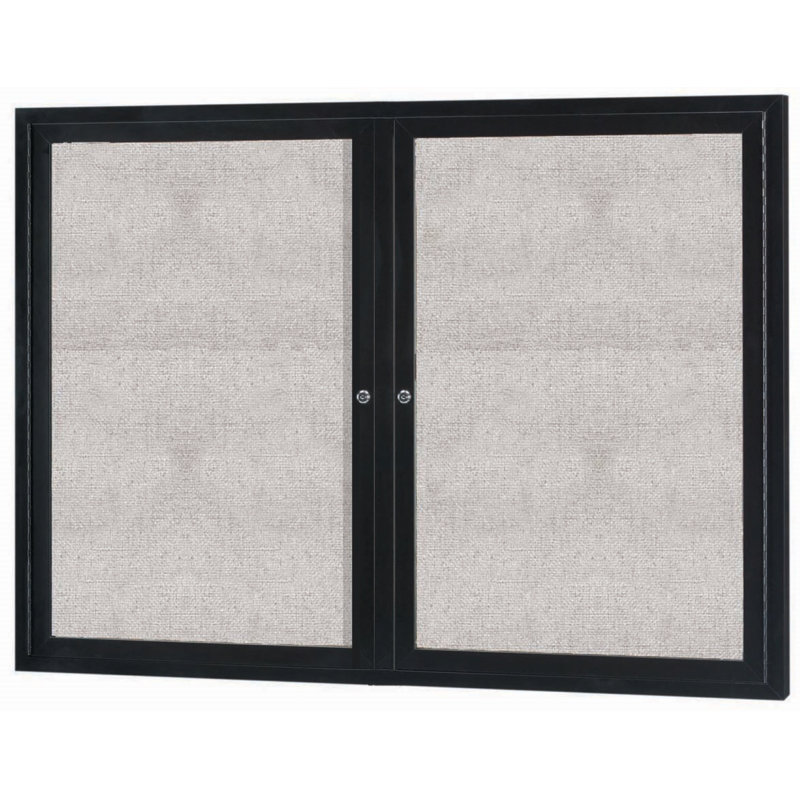 Tableau d'affichage mural extérieur pour l'extérieur, Noir, Deux, H 48 po x l 60 po