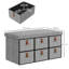Anastos Shoe Bench with Seat, with Cushion, 6 Fabric Drawers-1251459345