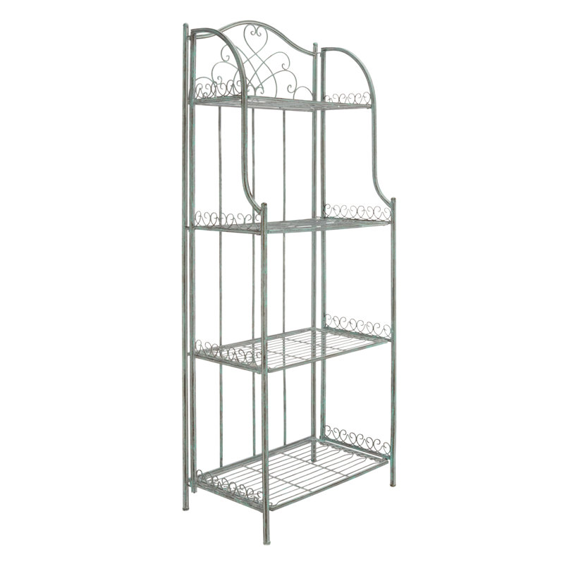 Étagère à livres en acier Vibbert H 63 "x l 24,75", Vert antique