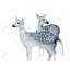 Blue Fawns Minimalist Deer Bedroom Placemat | Home Decor