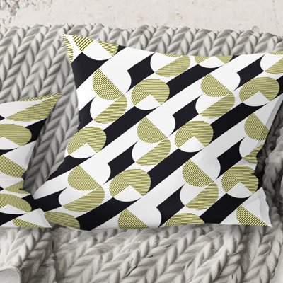 Coussin Circular Abstract Retro Geometric II - Mid-Century Modern