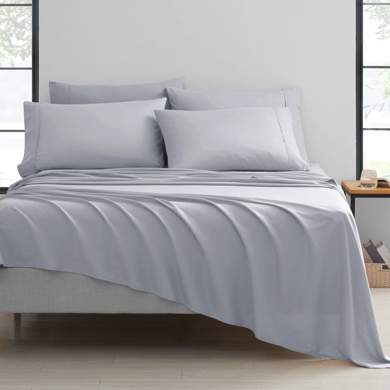 Ensemble de draps luxueux en rayonne de bambou à densité de tissage 2000 fils - Draps ultra doux, hypoallergéniques et profonds pour toutes les saisons