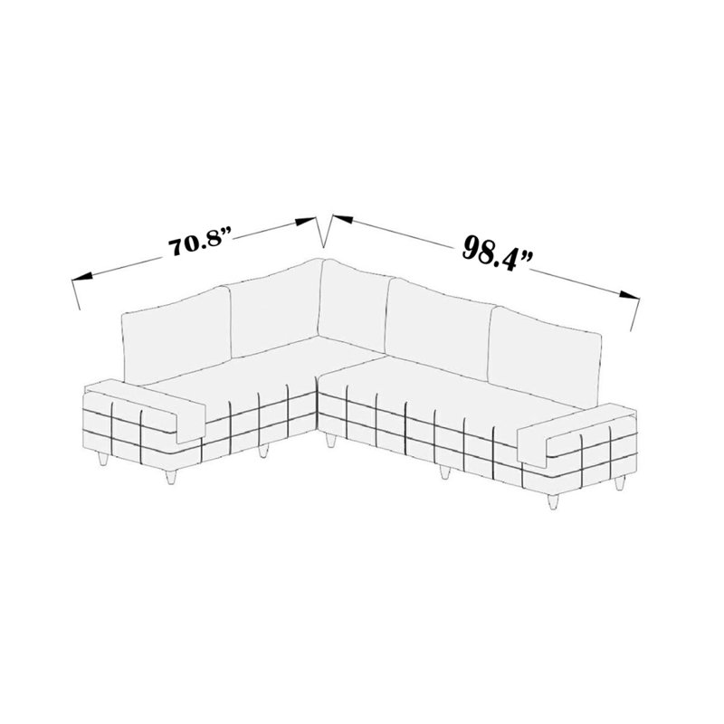 Canapé moderne modulaire Inferno, Jaune