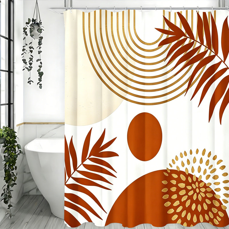 Rideaux de douche avec crochets inclus, Orange