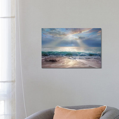 Aqua Blue Morning by Mike Calascibetta - Wrapped Canvas Print