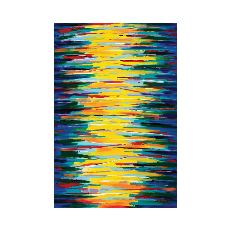 «Sun On The Water» - reproduction, Toile tendue, H 26 po x l 18 po x 1,5 po