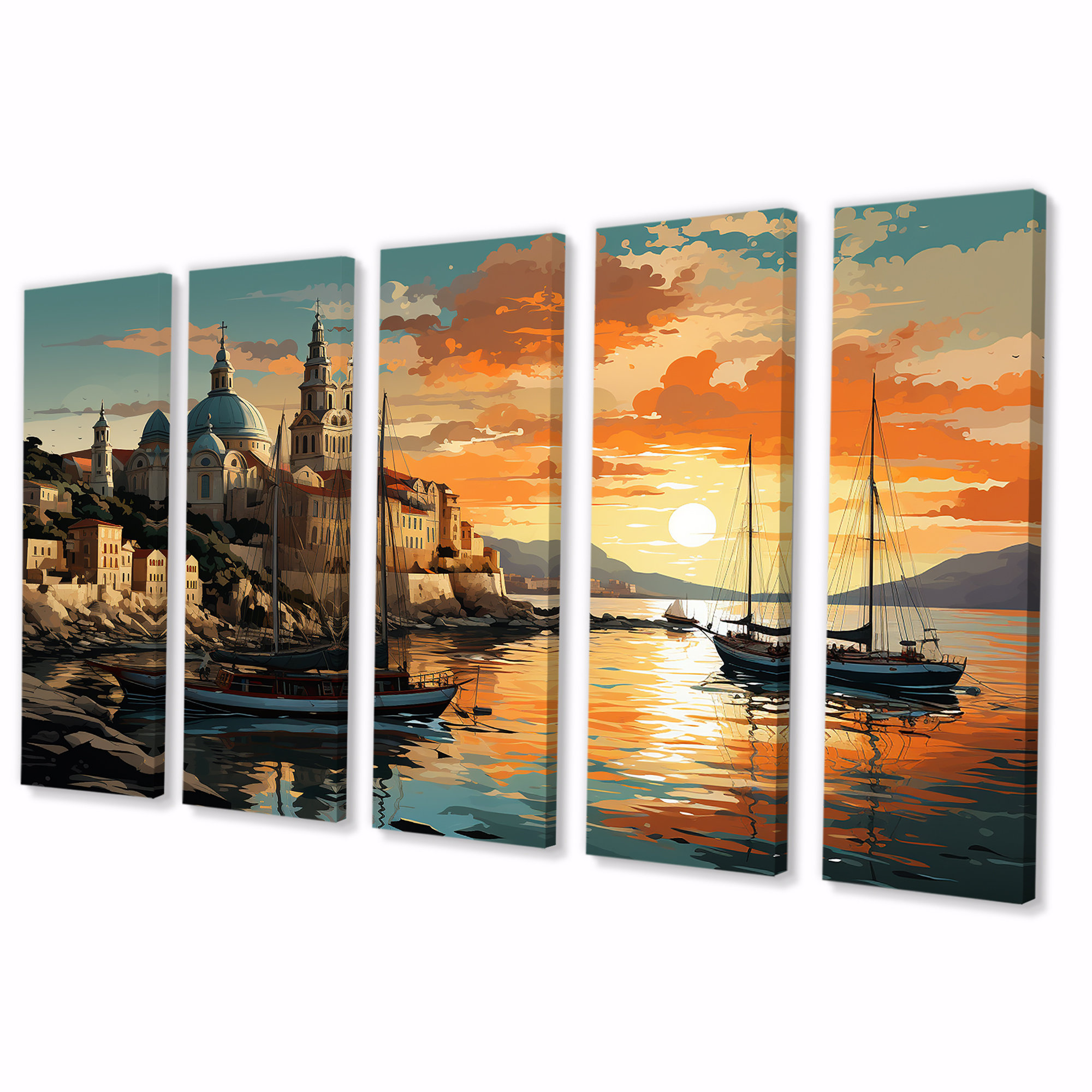 Breakwater Bay Italian Hidden Gems Coastline Sunset I - Landscape Italy