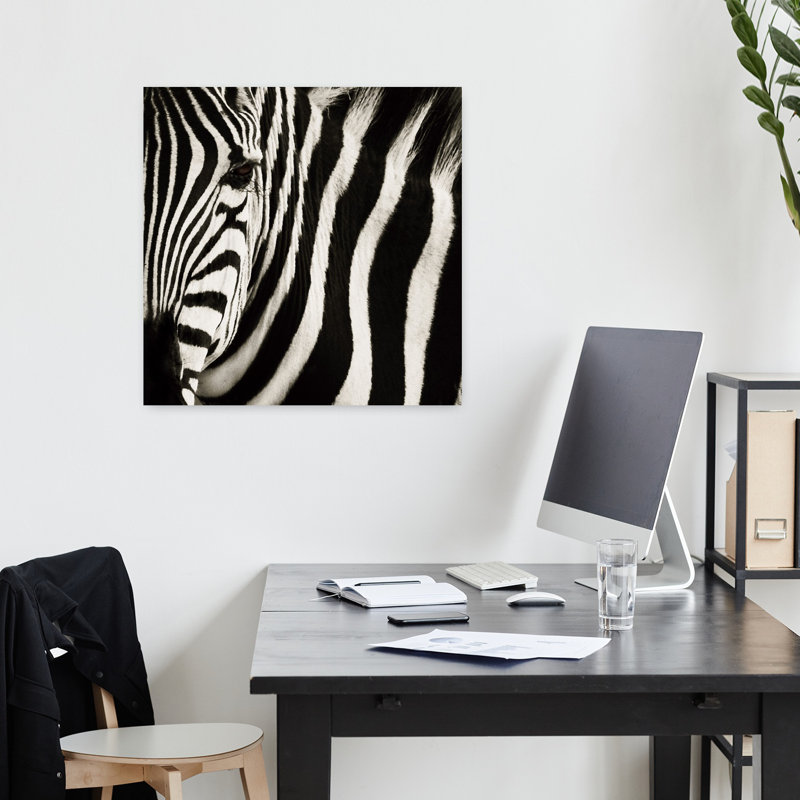 Camouflage I, art zébré contemporain, H 18 po x l 18 po
