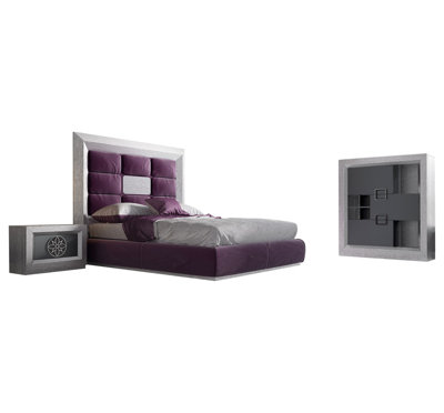 Barwell 4 Piece Upholstered Velvet Bedroom Set