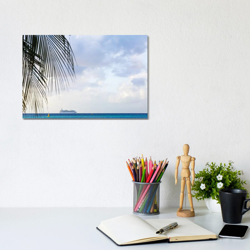 Cruise Ship At Sea With Copy Space by Susan Richey - Gallery-Wrapped Canvas Giclée on Canvas, Canvas, 20.32 cm H x 30.48 cm W