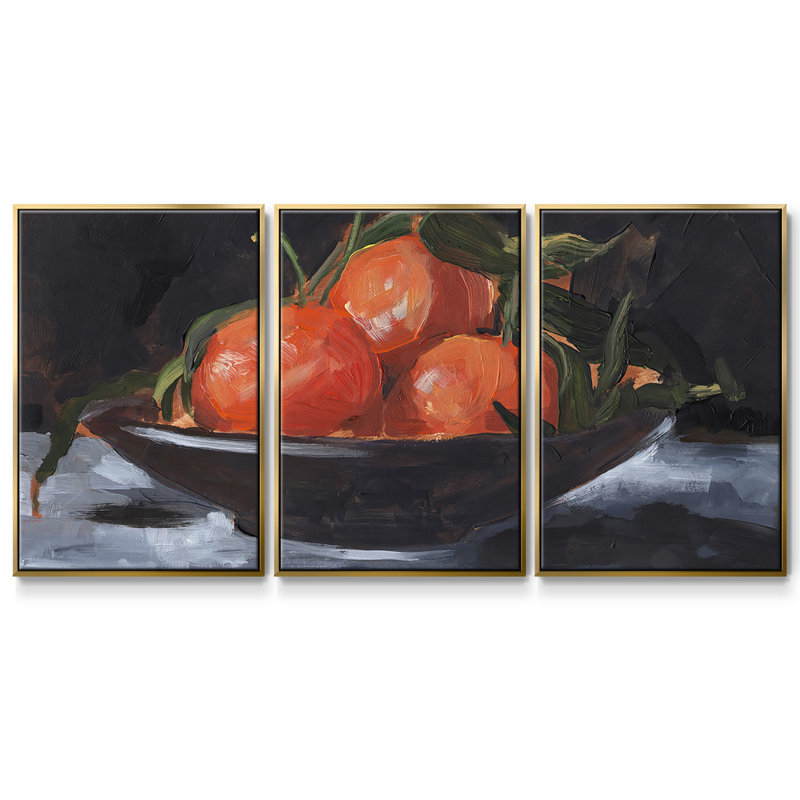 Assiette à fruits II 3 pièces, Or, H 24 po x l 48 po x P 2 po