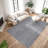 Mickle Dearra Modern Geometric Solid Gray Silver High Low Easy Care Indoor Area Rug-112005137