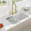 Évier de cuisine encastré en granite Beslend - blanc-126634382