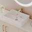 Meuble-lavabo moderne 47,2 po avec lavabo vasque en céramique, armoire autoportante dorée