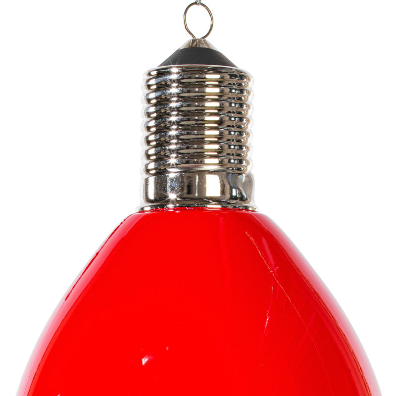Ornement en forme d'ampoule en mastic., Rouge
