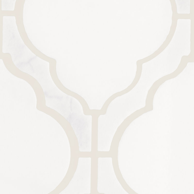 Carrelage mural mosaïque en pierre naturelle 7 "x 12", Blanc