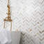 Talon 1x4 Chevron Polished Marble Mosaic Tile-798344833