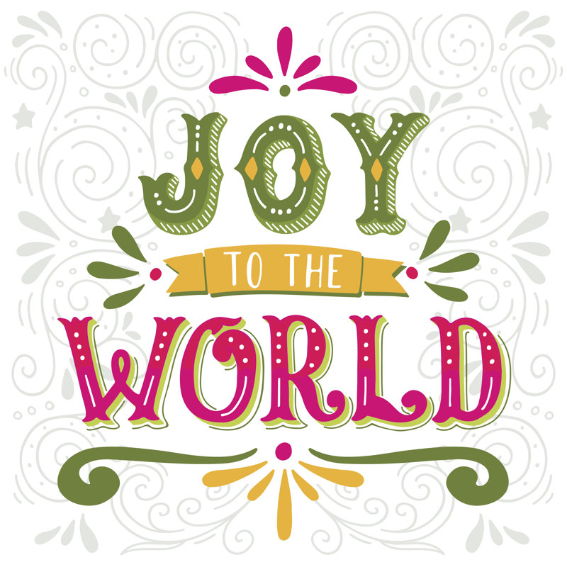 Christmas Retro Poster - Wrapped Canvas Print, 76cm H x 76cm W x 3.8 cm D