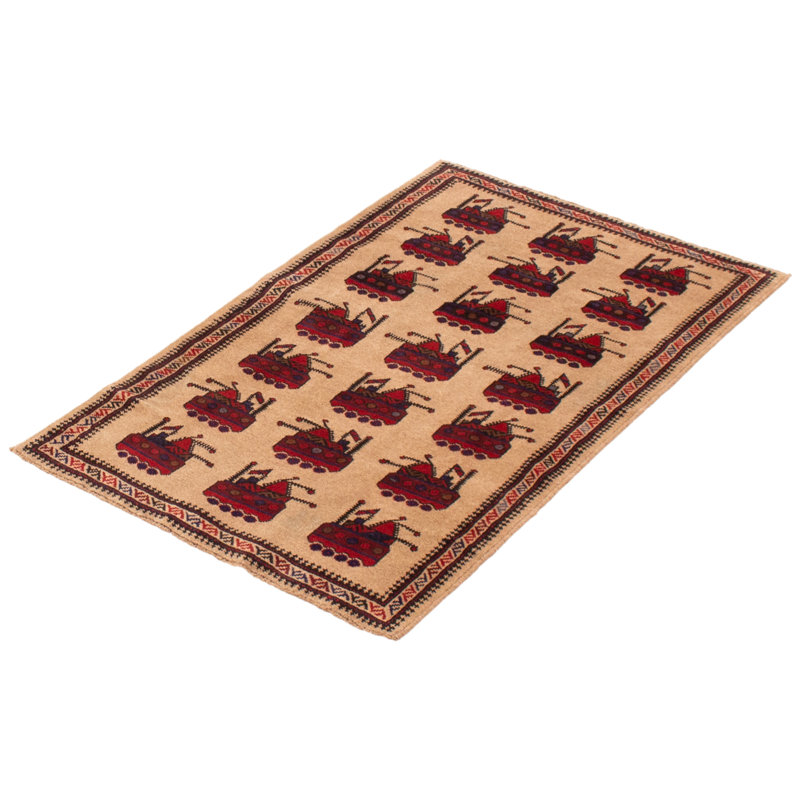 Saim One-of-a-Kind 2'11" X 4'6" New Age Wool Area Rug in Tan