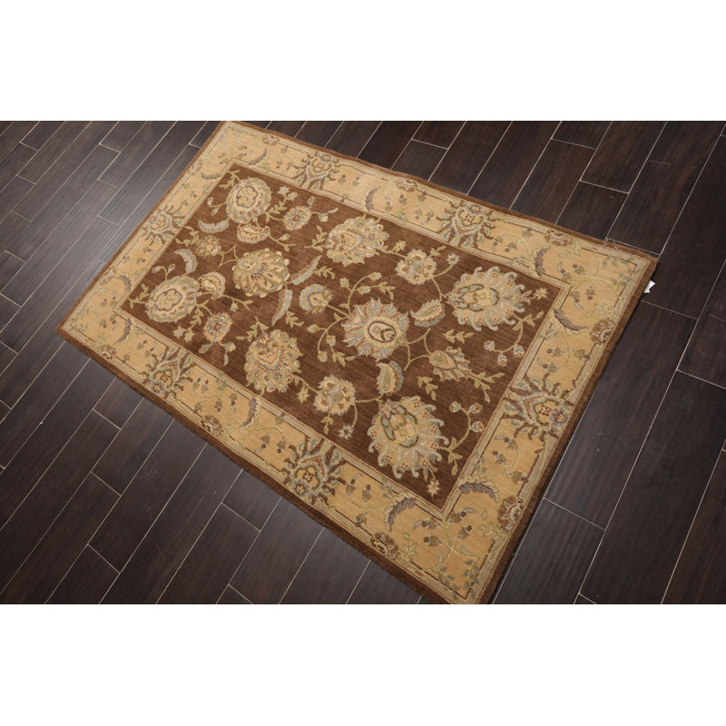 Tapis en laine/brun soie