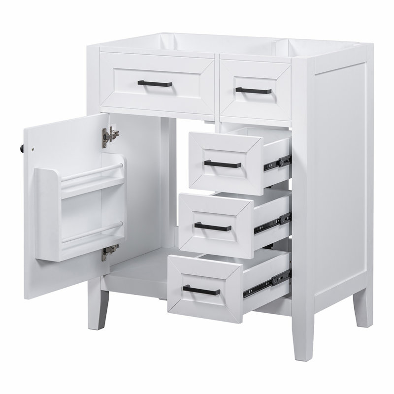 Base de meuble-lavabo simple 29,52 po seulement, Blanc