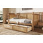 Lit de jour en rotin de style traditionnel avec 2 tiroirs pour un espace limité, chambre d'amis, aucun sommier nécessaire, noyer antique-1243592637