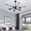 8 - Lustre de plafond de style européen en fer noir à DEL