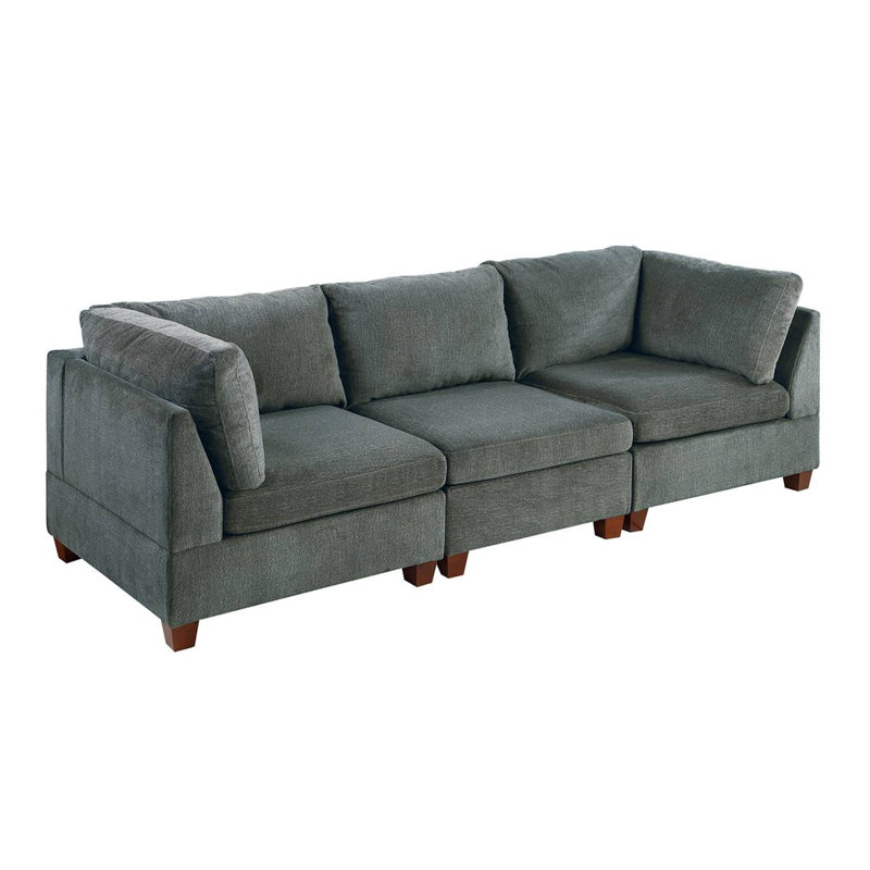 Canapé modulaire Elhamcci, Chenille grise