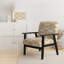 Fauteuil d'appoint rembourré en velours blanc et doré