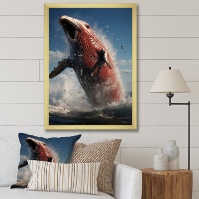 Reproduction d'art sur toile Coastal Whale