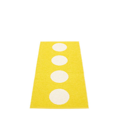 Vera Polka Dots Area Rug in Yellow/White