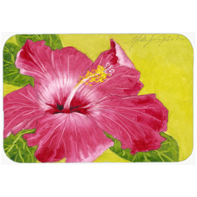 Planche à découper rose en verre à hibiscus rose chaude caroline