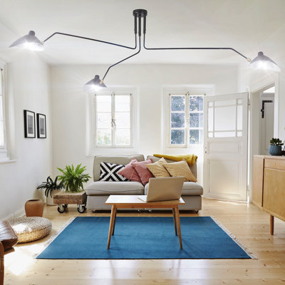 Ibraheim 3 - Light Dimmable Sputnik Modern Linear Chandelier