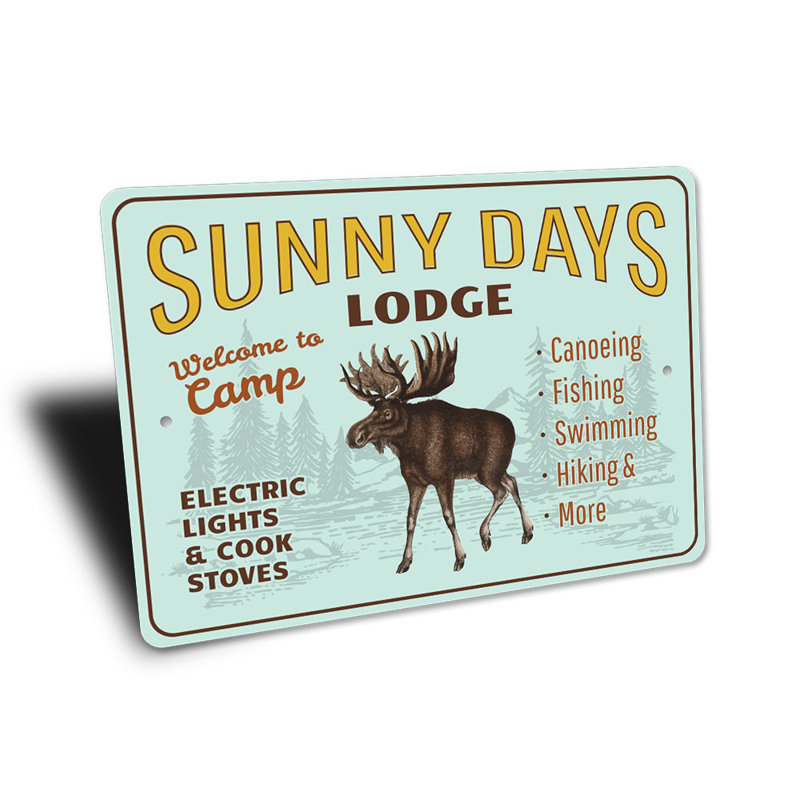 Plaque en aluminium Lodge, H 18 po x l 12 po x P 0,06 po