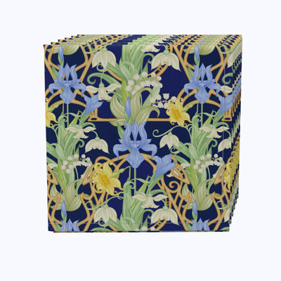Casebier 100% Cotton Floral Square Napkin