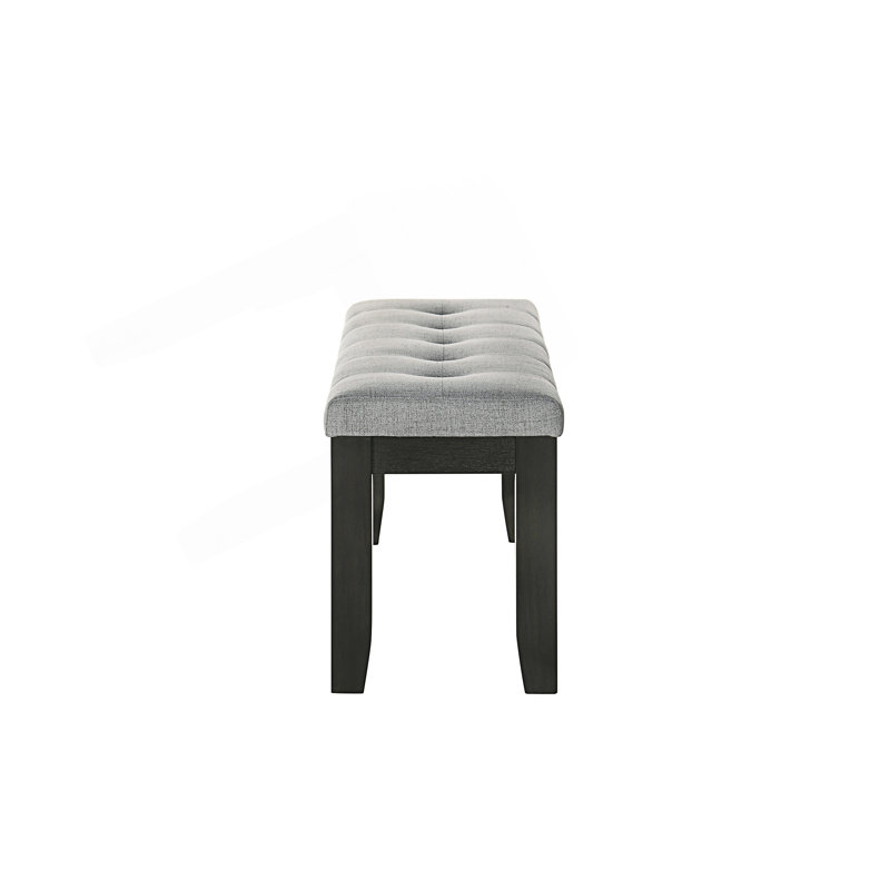 Contemporary Style Bench, Upholstery Tufted Bench