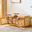 Rangement en bois avec banc d'entrée