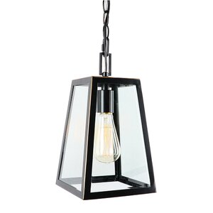 Clang 1-Light Outdoor Hanging Lantern in Imperial Black