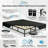 2-in-1 Metal Mattress Foundation & Bed Frame with Roll-Out Slats, Easy Assembly, Removable Legs, Heavy Duty Support, Headboard Brackets, Use as Bed Frame or Box Spring Alternative-1255054997