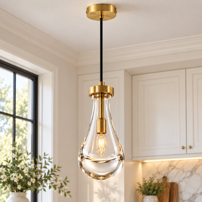 Luminaire suspendu en verre 1 lumière