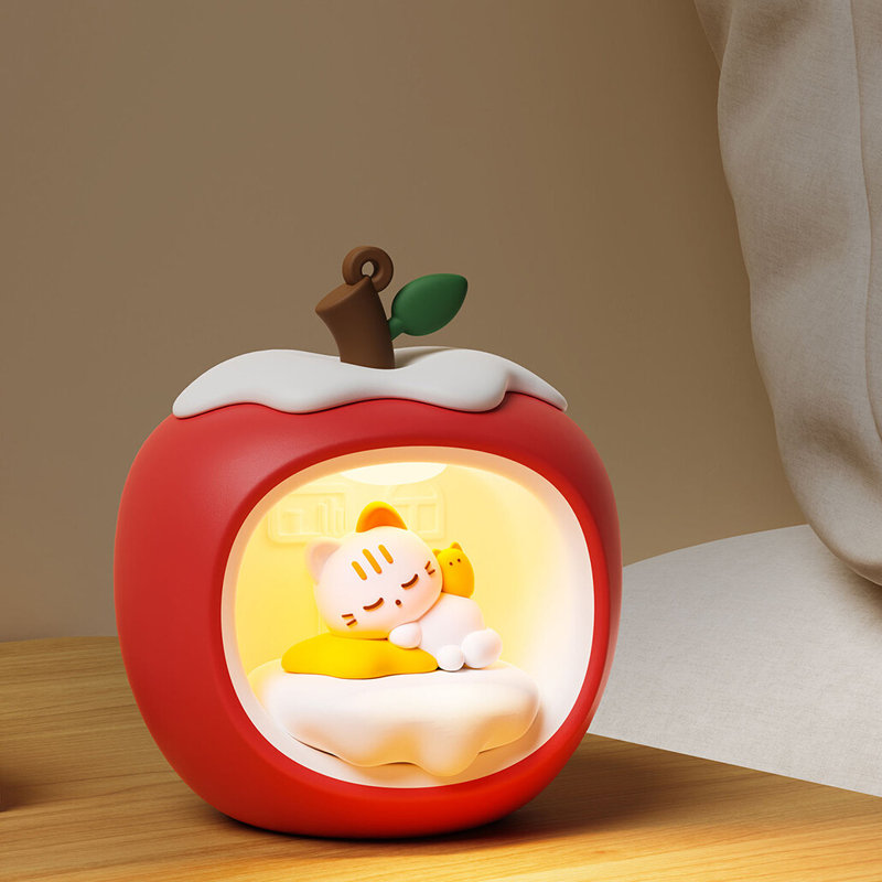 Apple and Cat Pattern LED Night Light