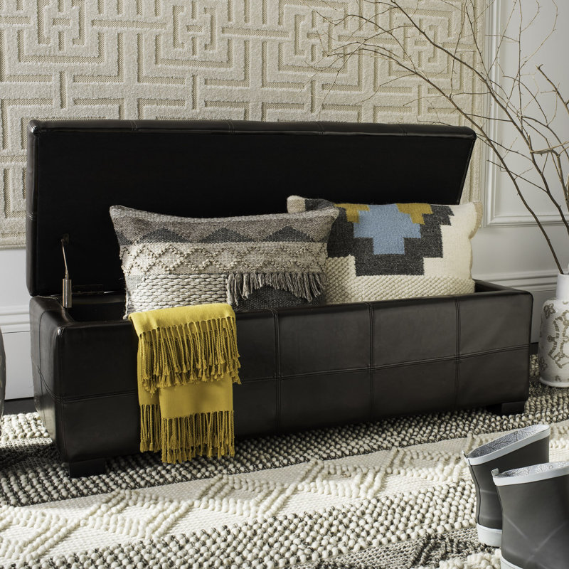 Maiden Upholstered Storage Bench, Brown
