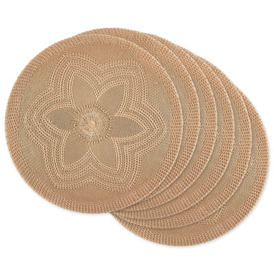 Peasely Peasely Round Floral Placemat Set