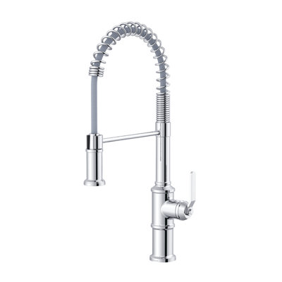 Kinzie Single Handle Pre-Rinse Spring Pull Down Sprayer Kitchen Faucet