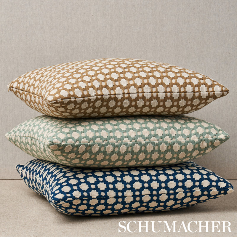 Betwixt Throw Pillow, 18" x 18", Indigo/Ivory