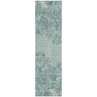 Lacari Washable Floral Indoor / Outdoor Rug